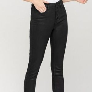 Black coated skinny jeans